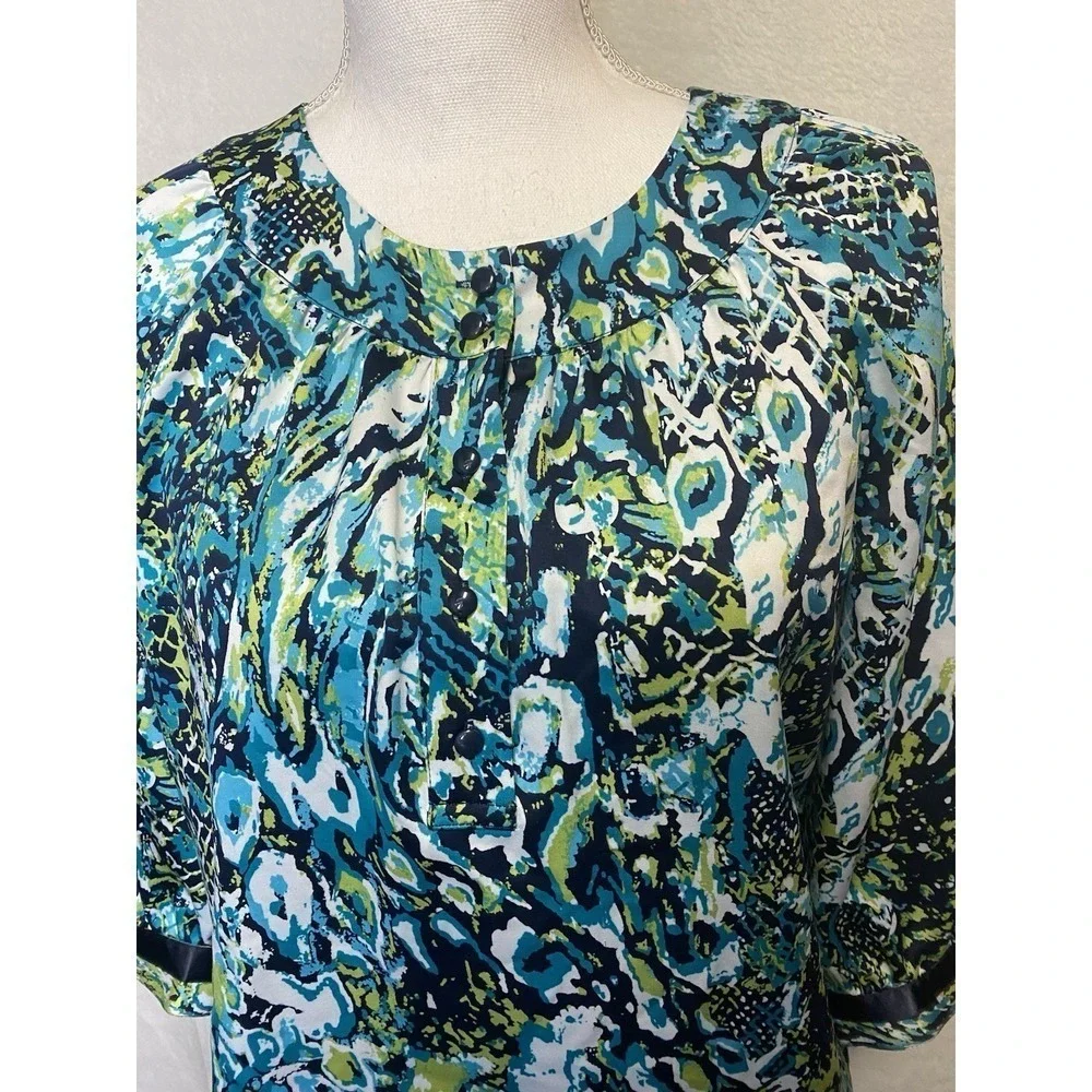 Christopher & Banks 3/4 Sleeve Petite Women's Blouse Size PM - Picture 2 of 9